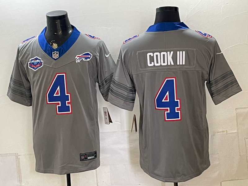 Men 2026 Buffalo Bills #4 Cook III grey Nike Limited NFL Jersey 081106->buffalo bills->NFL Jersey